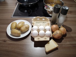 Frittata cipolle e patate - Die Zutaten